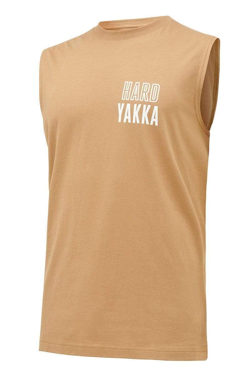 Hard Yakka Muscle Sleeveless Tee Y11308 Work Wear Hard Yakka Sand S 